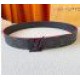 Replica Louis Vuitton LV Broken 40mm Reversible Belt In Monogram Eclipse Canvas M0628V