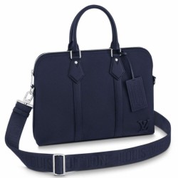 Fake Louis Vuitton Takeoff Briefcase In Blue Aerogram Leather M21440 Replica