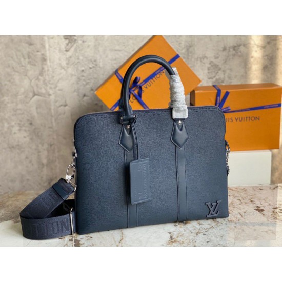 Replica Louis Vuitton Takeoff Briefcase In Blue Aerogram Leather M21440 Fake Louis Vuitton Takeoff Briefcase In Blue Aerogram Leather M21440 Replica