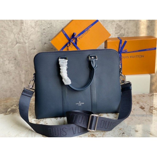 Replica Louis Vuitton Takeoff Briefcase In Blue Aerogram Leather M21440 Fake Louis Vuitton Takeoff Briefcase In Blue Aerogram Leather M21440 Replica