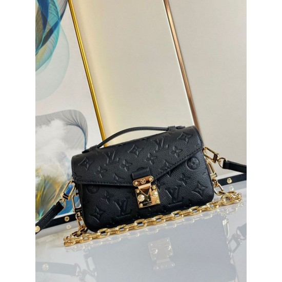 Replica Louis Vuitton Pochette Metis East West Bag M46595 Monogram Empreinte Fake Louis Vuitton Pochette Metis East West Bag M46595 Monogram Empreinte Replica