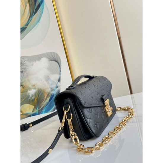 Replica Louis Vuitton Pochette Metis East West Bag M46595 Monogram Empreinte Fake Louis Vuitton Pochette Metis East West Bag M46595 Monogram Empreinte Replica