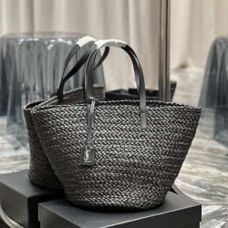 Replica YSL Saint Laurent Tote Panier Maxi Bag 693242 Black