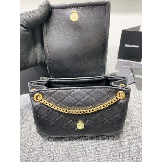 Fake YSL Saint Laurent Nolita Bag Black Gold Replica Replica YSL Saint Laurent Nolita Bag Black Gold