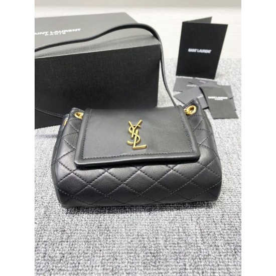 Fake YSL Saint Laurent Nolita Bag Black Gold Replica Replica YSL Saint Laurent Nolita Bag Black Gold