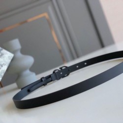 Fake Dior Saddle 20MM Belt Matte Calfskin Black  Replica