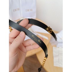 Replica Dior Caro 15MM Belt Calfskin and Chain Black Fake Dior Caro 15MM Belt Calfskin and Chain Black Replica