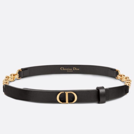 Replica Dior Caro 15MM Belt Calfskin and Chain Black Fake Dior Caro 15MM Belt Calfskin and Chain Black Replica