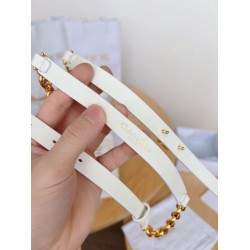 Replica Dior Caro 15MM Belt Calfskin and Chain White Replica Dior Caro 15MM Belt Calfskin and Chain White