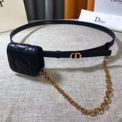 Replica Dior Caro 15MM Belt with Removable Pouch Black 