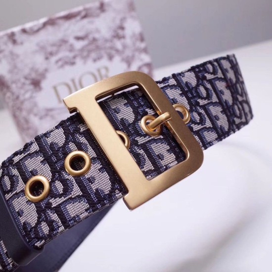 Replica Dior Diorquake 55MM Belt Oblique Canvas Blue Replica Dior Diorquake 55MM Belt Oblique Canvas Blue