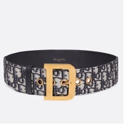 Replica Dior Diorquake 55MM Belt Oblique Canvas Blue