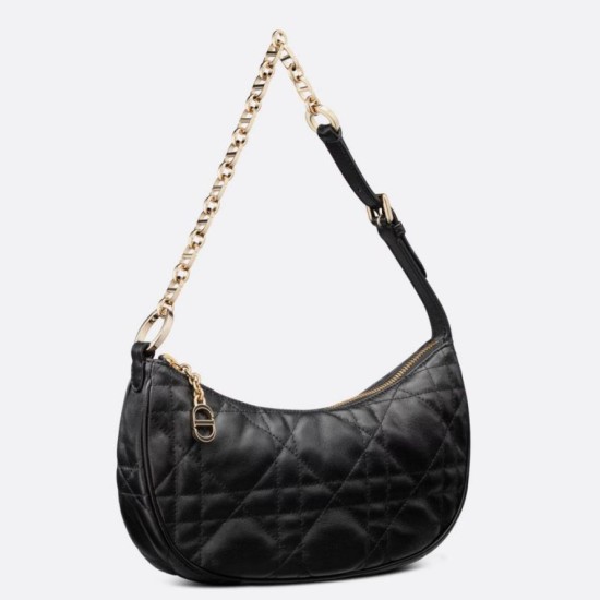 Fake Dior CD Lounge Shouder Bag Black Macrocannage Lambskin Replica Replica Dior CD Lounge Shouder Bag Black Macrocannage Lambskin