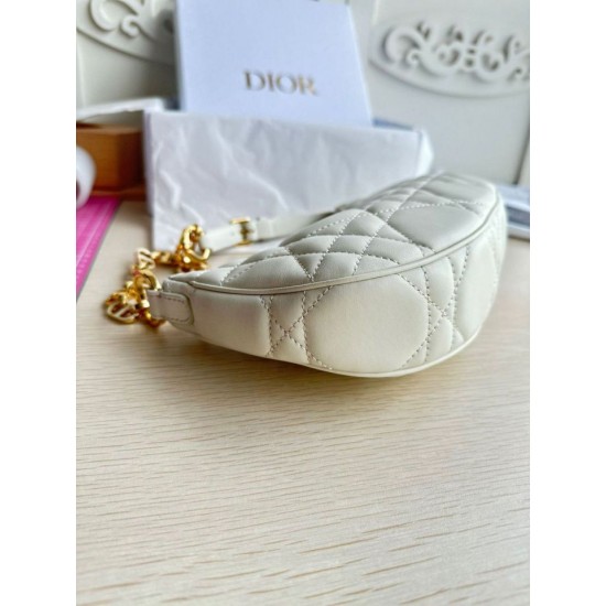 Fake Dior CD Lounge Shoulder Bag White Macrocannage Lambskin Replica Replica Dior CD Lounge Shoulder Bag White Macrocannage Lambskin