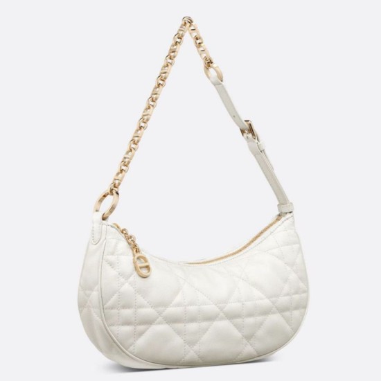 Fake Dior CD Lounge Shoulder Bag White Macrocannage Lambskin Replica Replica Dior CD Lounge Shoulder Bag White Macrocannage Lambskin
