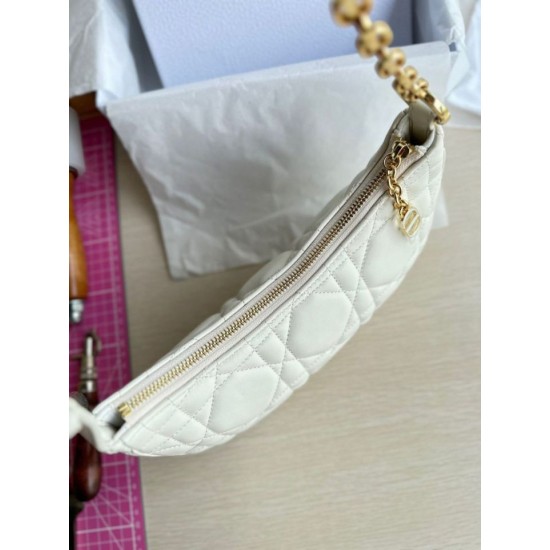 Fake Dior CD Lounge Shoulder Bag White Macrocannage Lambskin Replica Replica Dior CD Lounge Shoulder Bag White Macrocannage Lambskin