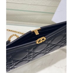 Fake Christian Dior Caro Colle Noire Clutch With Chain Bag Replica Replica Christian Dior Caro Colle Noire Clutch With Chain Bag