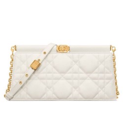 Fake Christian Dior Caro Colle Noire Clutch With Chain Bag Replica