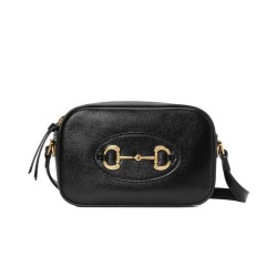Replica Gucci Horsebit 1955 Evolves Small Shoulder Bag 760196 Black
