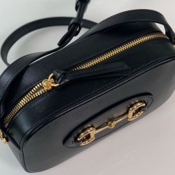 Replica Gucci Horsebit 1955 Evolves Small Shoulder Bag 760196 Black