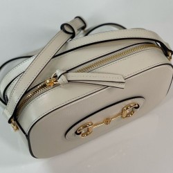 Replica Gucci Horsebit 1955 Evolves Small Shoulder Bag 760196 White