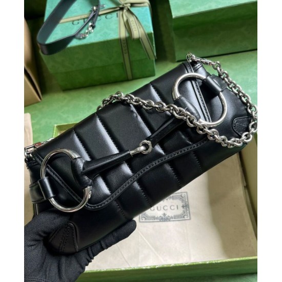 Fake Gucci Horsebit Chain Small Shoulder Bag 764339 Black Replica Replica Gucci Horsebit Chain Small Shoulder Bag 764339 Black