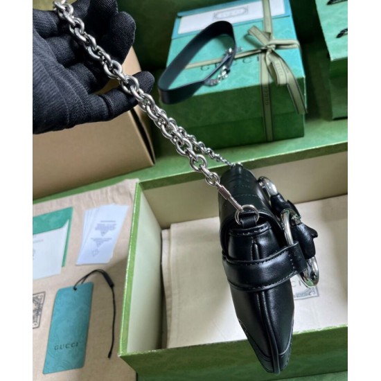 Fake Gucci Horsebit Chain Small Shoulder Bag 764339 Black Replica Replica Gucci Horsebit Chain Small Shoulder Bag 764339 Black