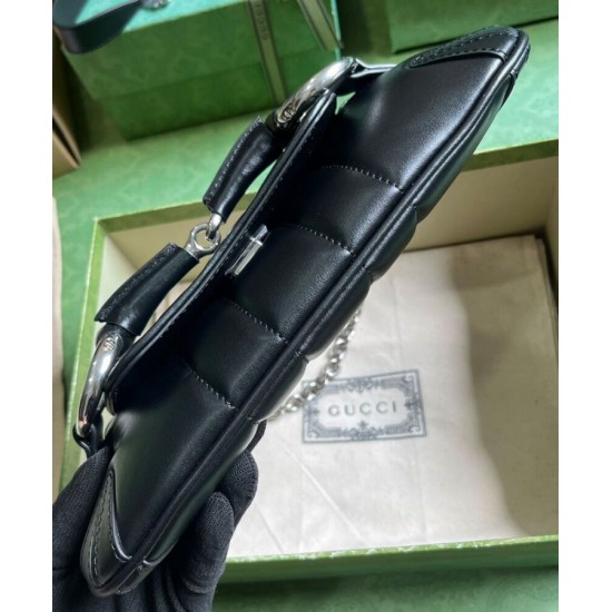 Fake Gucci Horsebit Chain Small Shoulder Bag 764339 Black Replica Replica Gucci Horsebit Chain Small Shoulder Bag 764339 Black