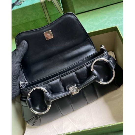 Fake Gucci Horsebit Chain Small Shoulder Bag 764339 Black Replica Replica Gucci Horsebit Chain Small Shoulder Bag 764339 Black