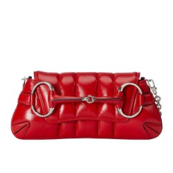 Fake Gucci Horsebit Chain Small Shoulder Bag 764339 Red Replica