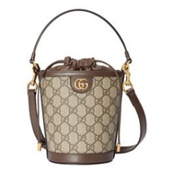 Replica Gucci Ophidia Mini Bucket Bag 760199 Dark Coffee