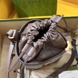 Replica Gucci Ophidia GG Bucket Bag 752583 Dark Coffee