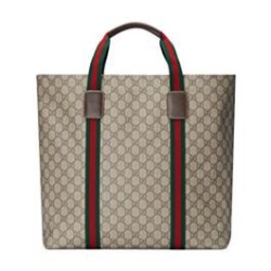 Fake Gucci GG Tender Medium Tote Bag 763287 Dark Coffee Replica