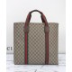 Fake Gucci GG Tender Medium Tote Bag 763287 Dark Coffee Replica