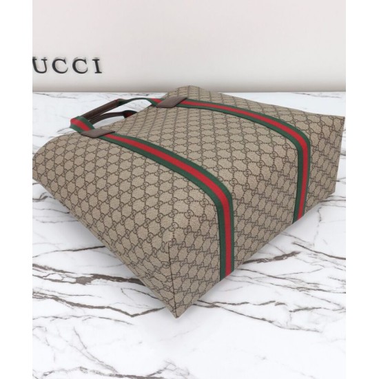 Fake Gucci GG Tender Medium Tote Bag 763287 Dark Coffee Replica