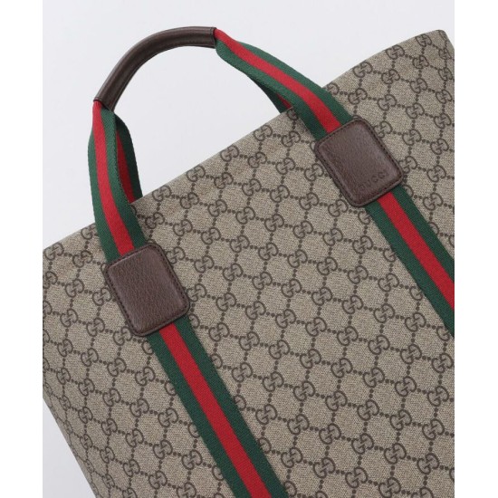 Fake Gucci GG Tender Medium Tote Bag 763287 Dark Coffee Replica