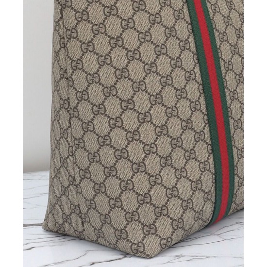 Fake Gucci GG Tender Medium Tote Bag 763287 Dark Coffee Replica