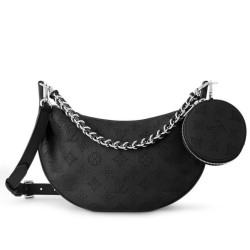 Fake Louis Vuitton Baia PM M22819 Eye-catching Half-moon Bag Black Replica