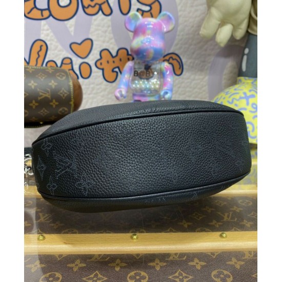 Fake Louis Vuitton Baia PM M22819 Eye-catching Half-moon Bag Black Replica