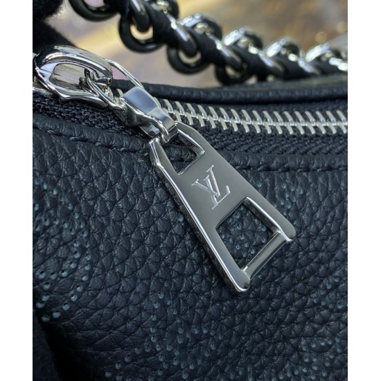 Fake Louis Vuitton Baia PM M22819 Eye-catching Half-moon Bag Black Replica