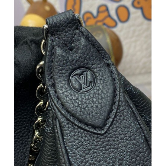 Fake Louis Vuitton Baia PM M22819 Eye-catching Half-moon Bag Black Replica