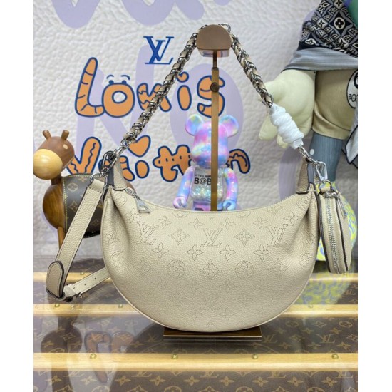 Replica Louis Vuitton Baia PM M22820 Eye-catching Half-moon Bag Apricot Fake Louis Vuitton Baia PM M22820 Eye-catching Half-moon Bag Apricot Replica