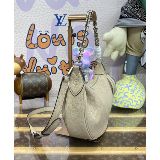 Replica Louis Vuitton Baia PM M22820 Eye-catching Half-moon Bag Apricot Fake Louis Vuitton Baia PM M22820 Eye-catching Half-moon Bag Apricot Replica