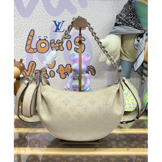 Replica Louis Vuitton Baia PM M22820 Eye-catching Half-moon Bag Apricot Fake Louis Vuitton Baia PM M22820 Eye-catching Half-moon Bag Apricot Replica