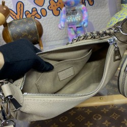 Fake Louis Vuitton Baia PM M22820 Eye-catching Half-moon Bag Apricot Replica