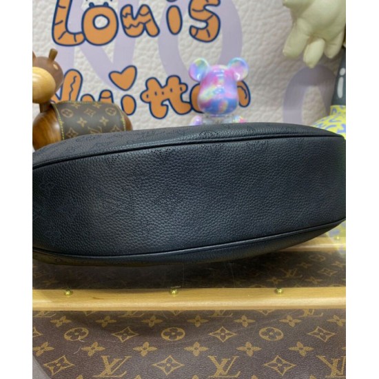 Fake Louis Vuitton Baia MM M22823 Eye-catching Half-moon Bag Black Replica