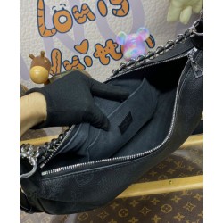Fake Louis Vuitton Baia MM M22823 Eye-catching Half-moon Bag Black Replica
