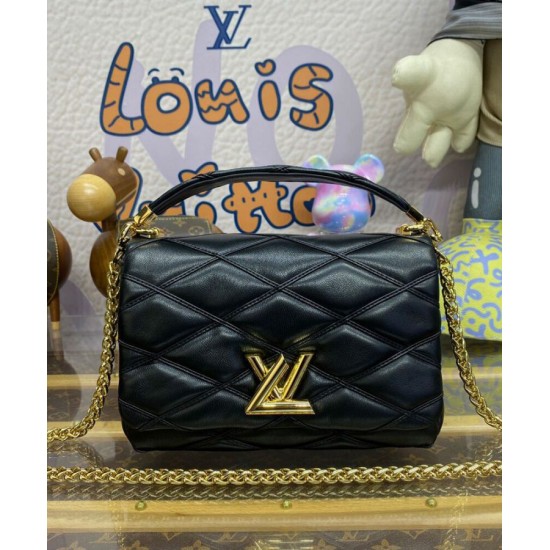Replica Louis Vuitton GO-14 MM Malletage Bag M23682 Black