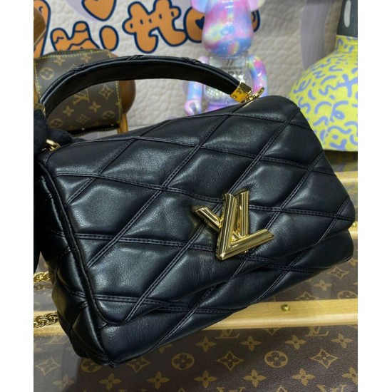 Replica Louis Vuitton GO-14 MM Malletage Bag M23682 Black