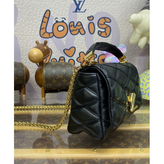 Replica Louis Vuitton GO-14 MM Malletage Bag M23682 Black